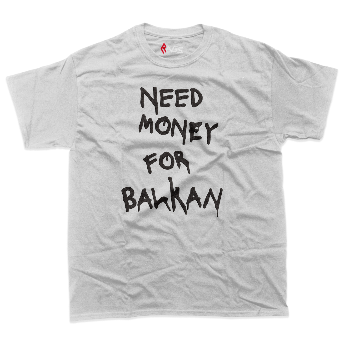 Тениска с бродерия Need money for BALKAN