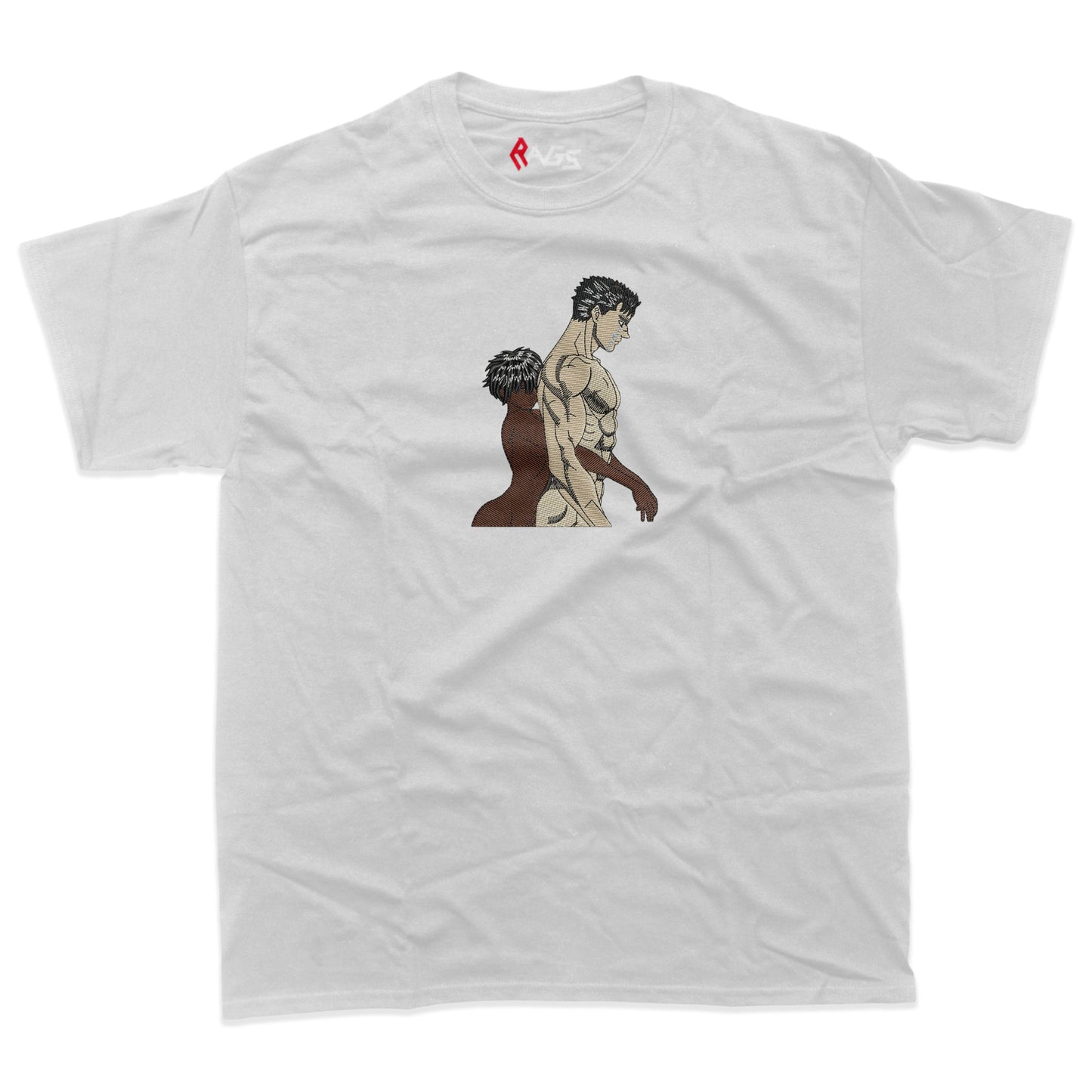 Тениска с бродерия Guts and Casca - Berserk