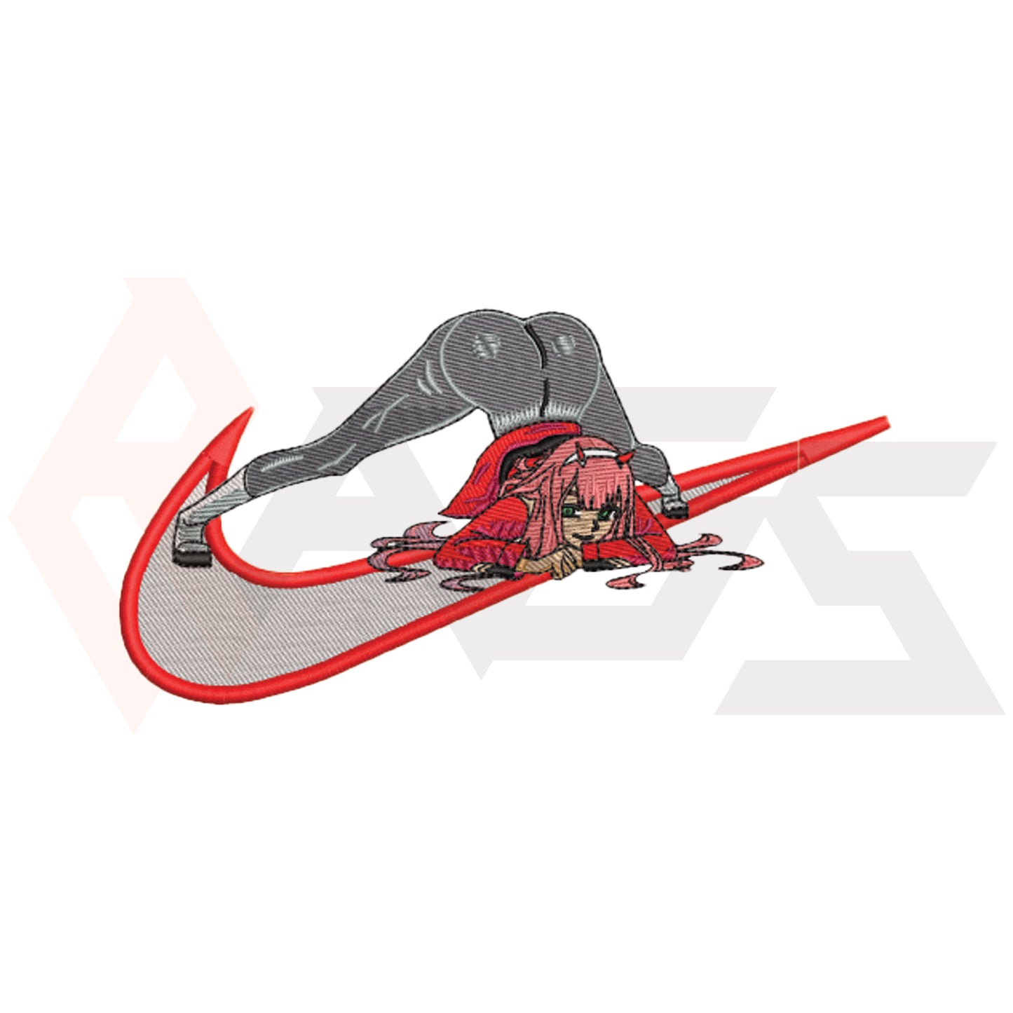 Zero Two 18+ embroidery T-shirt