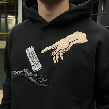 Gym | Holy Pump by White Monster embroidered Hoodie