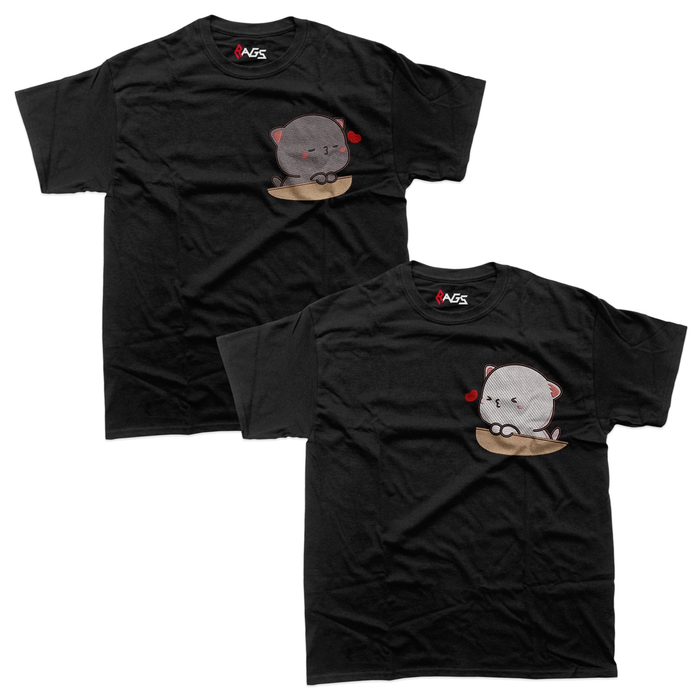 Couples Sets | T-shirts with Embroidered Cats