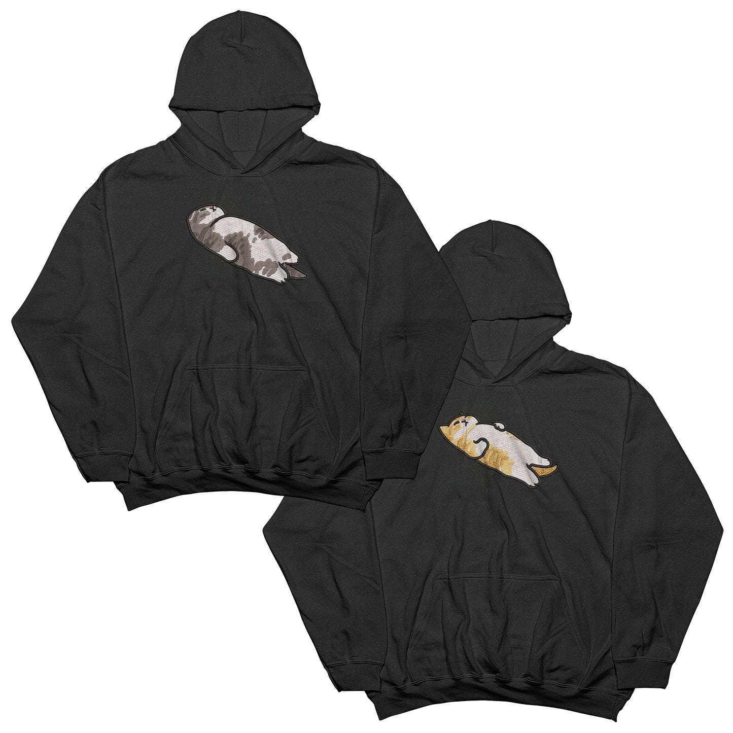 Couples Sets | Hoodies with Embroidered Cats