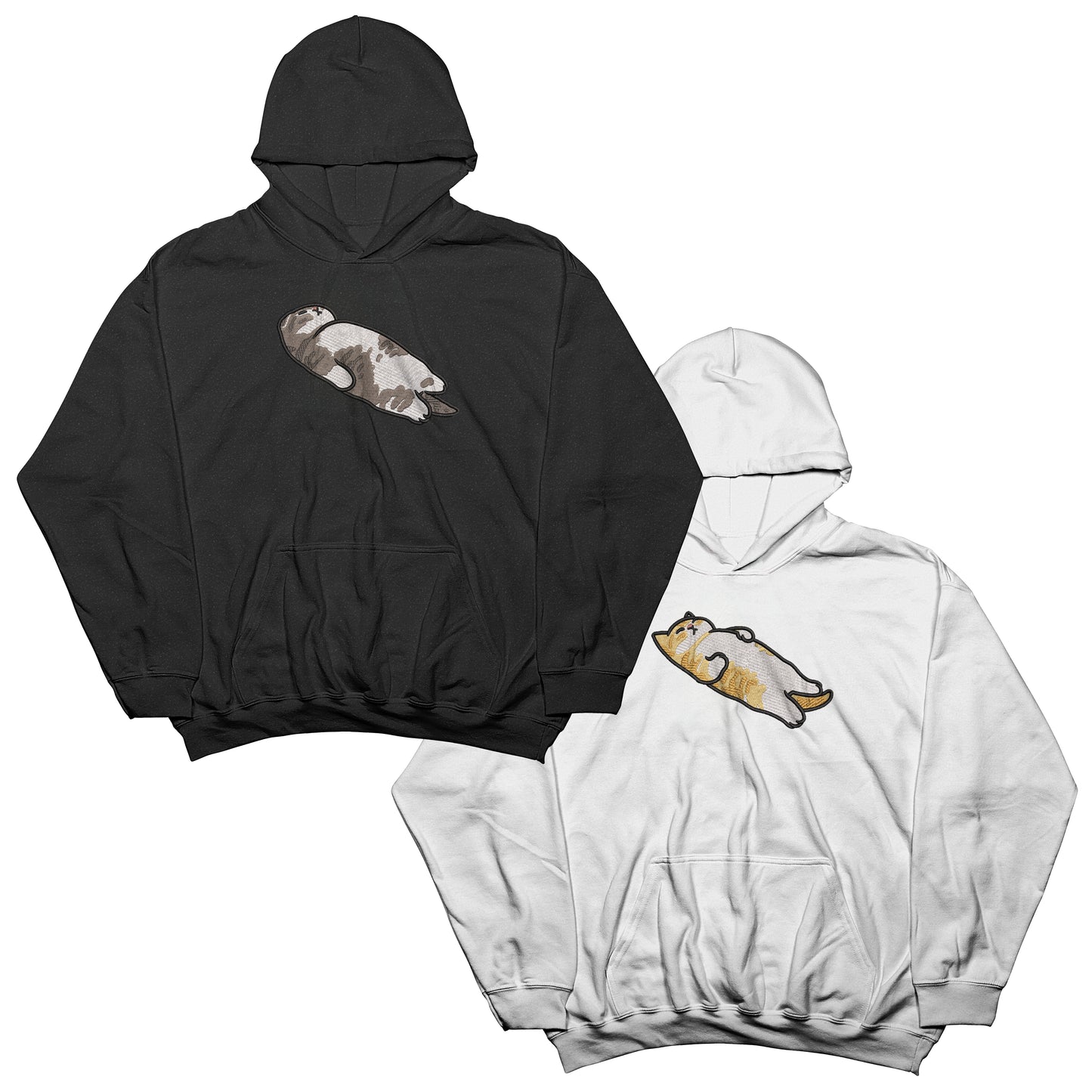 Couples Sets | Hoodies with Embroidered Cats