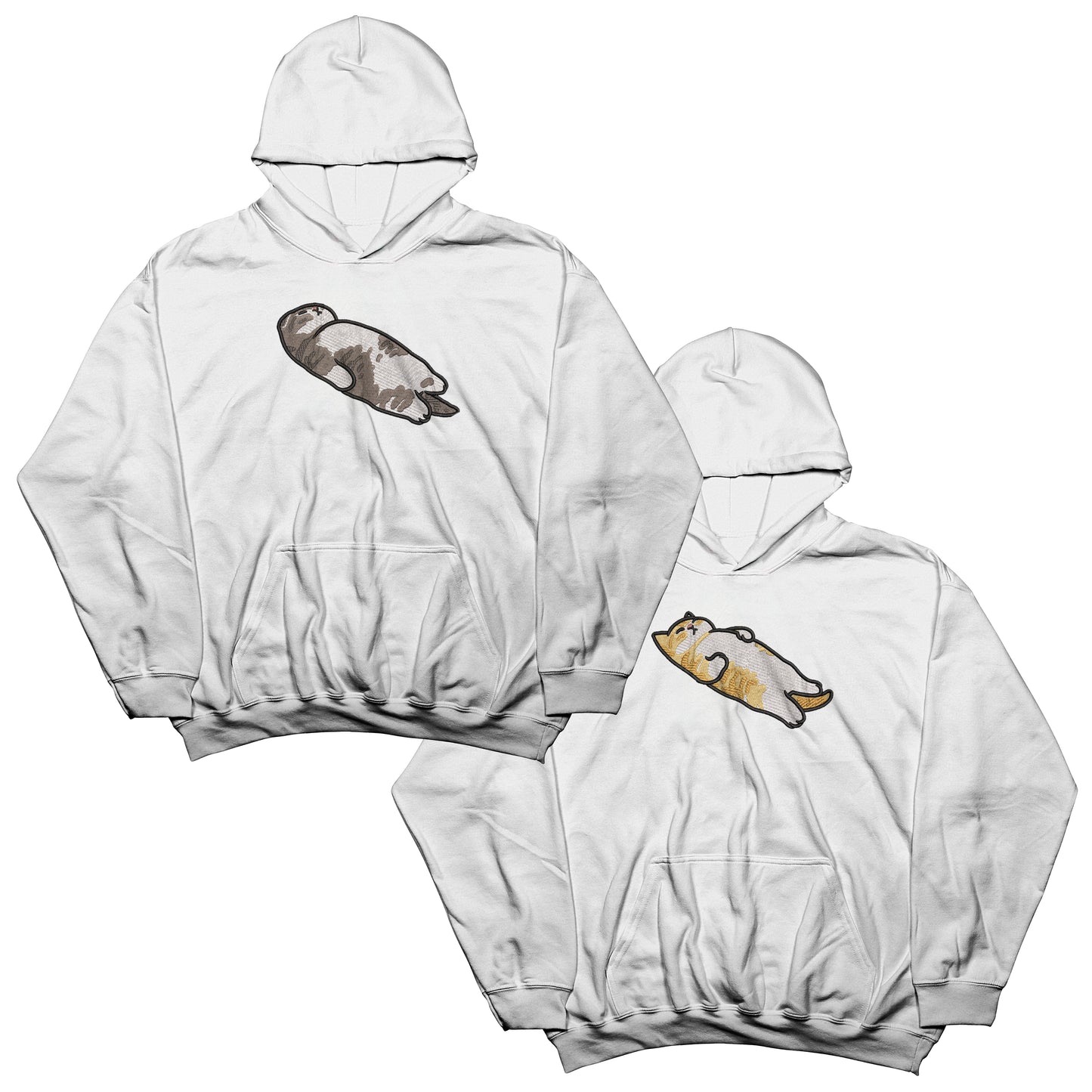 Couples Sets | Hoodies with Embroidered Cats