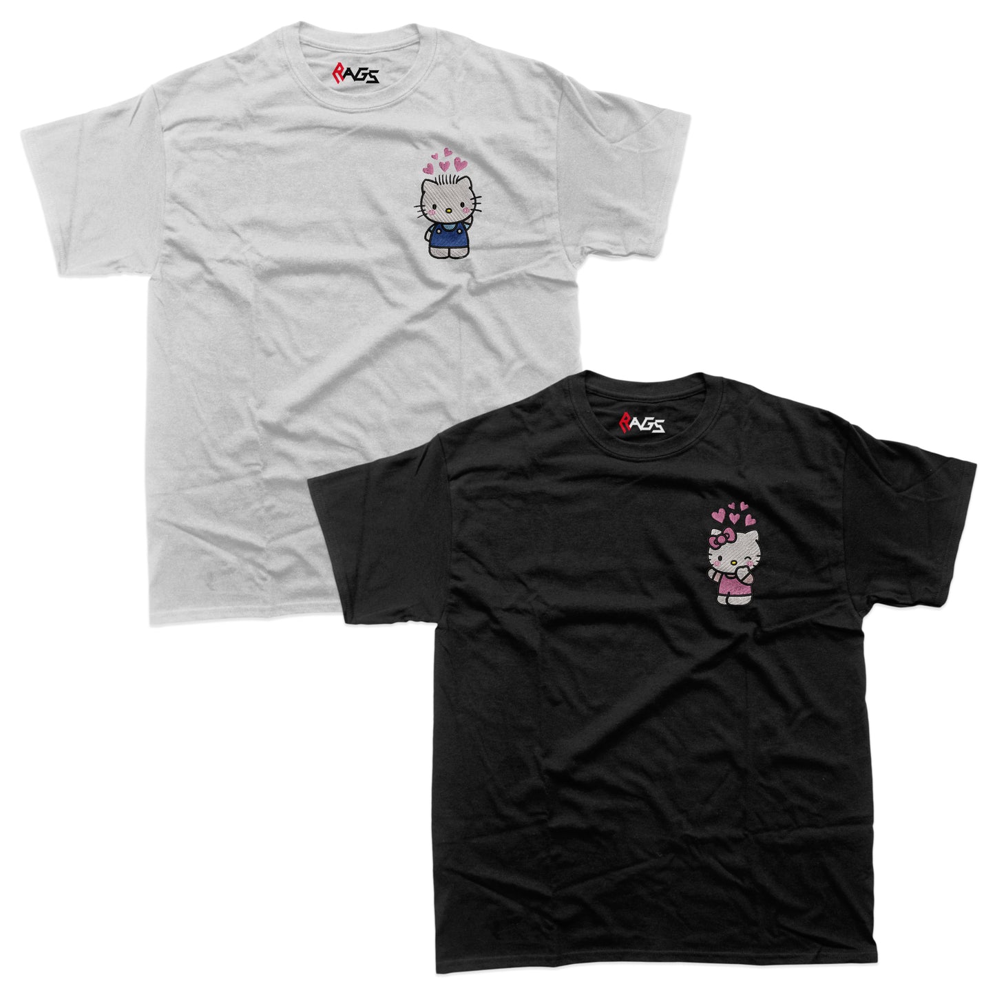 Couples Sets | T-shirts with Embroidered Hello Kitty