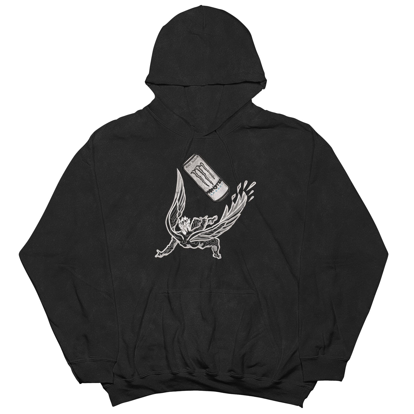 Gym | Icarus Falling by White Monster embroidered Hoodie