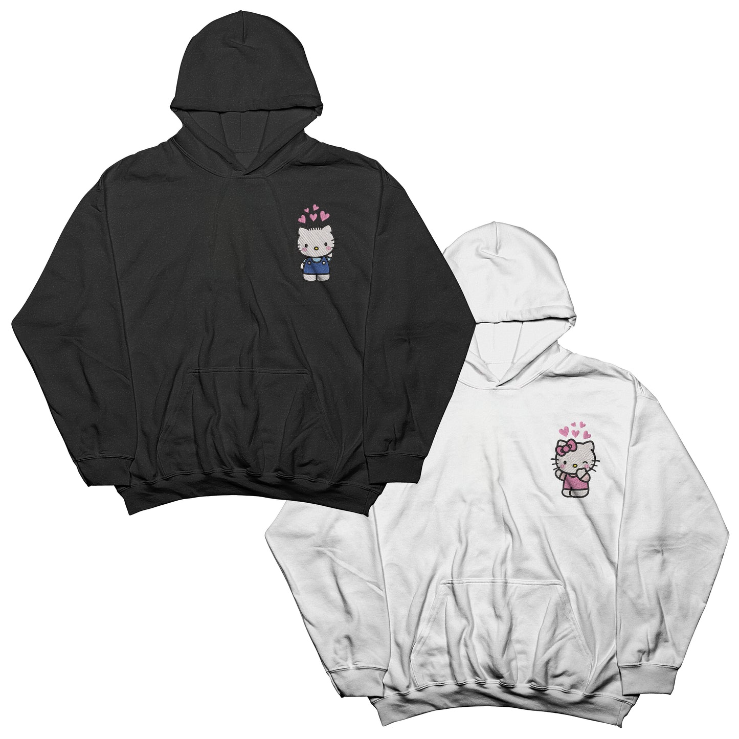 Couples Sets | Hoodies with Embroidered Hello Kitty