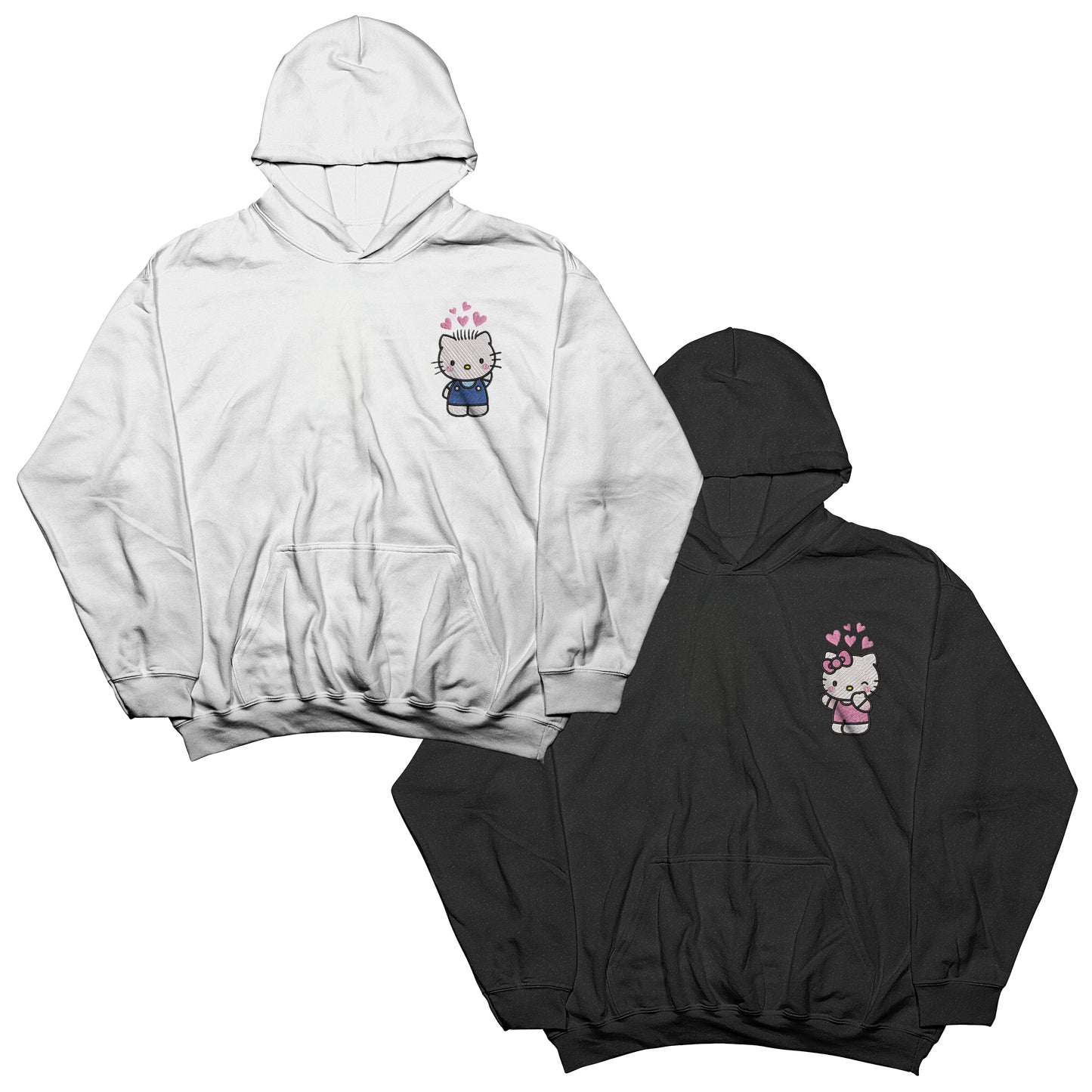 Couples Sets | Hoodies with Embroidered Hello Kitty