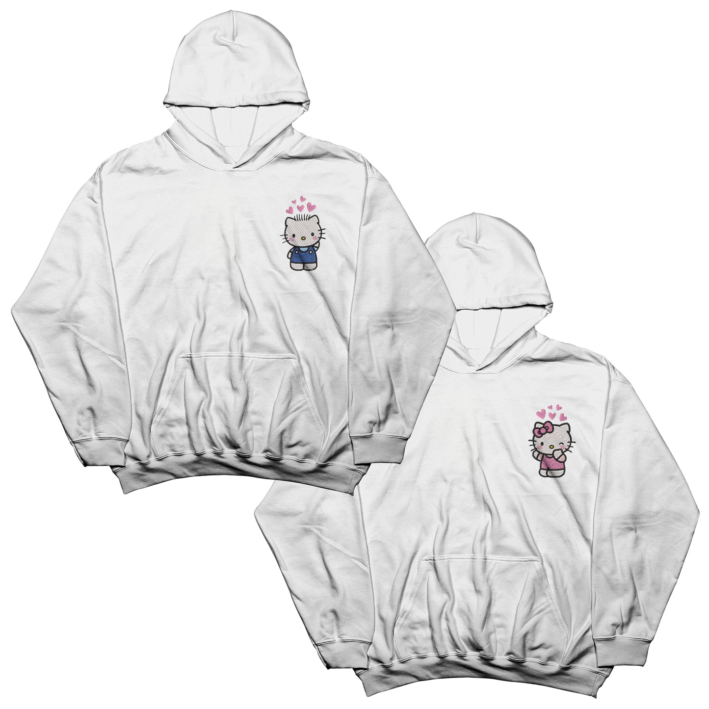 Couples Sets | Hoodies with Embroidered Hello Kitty