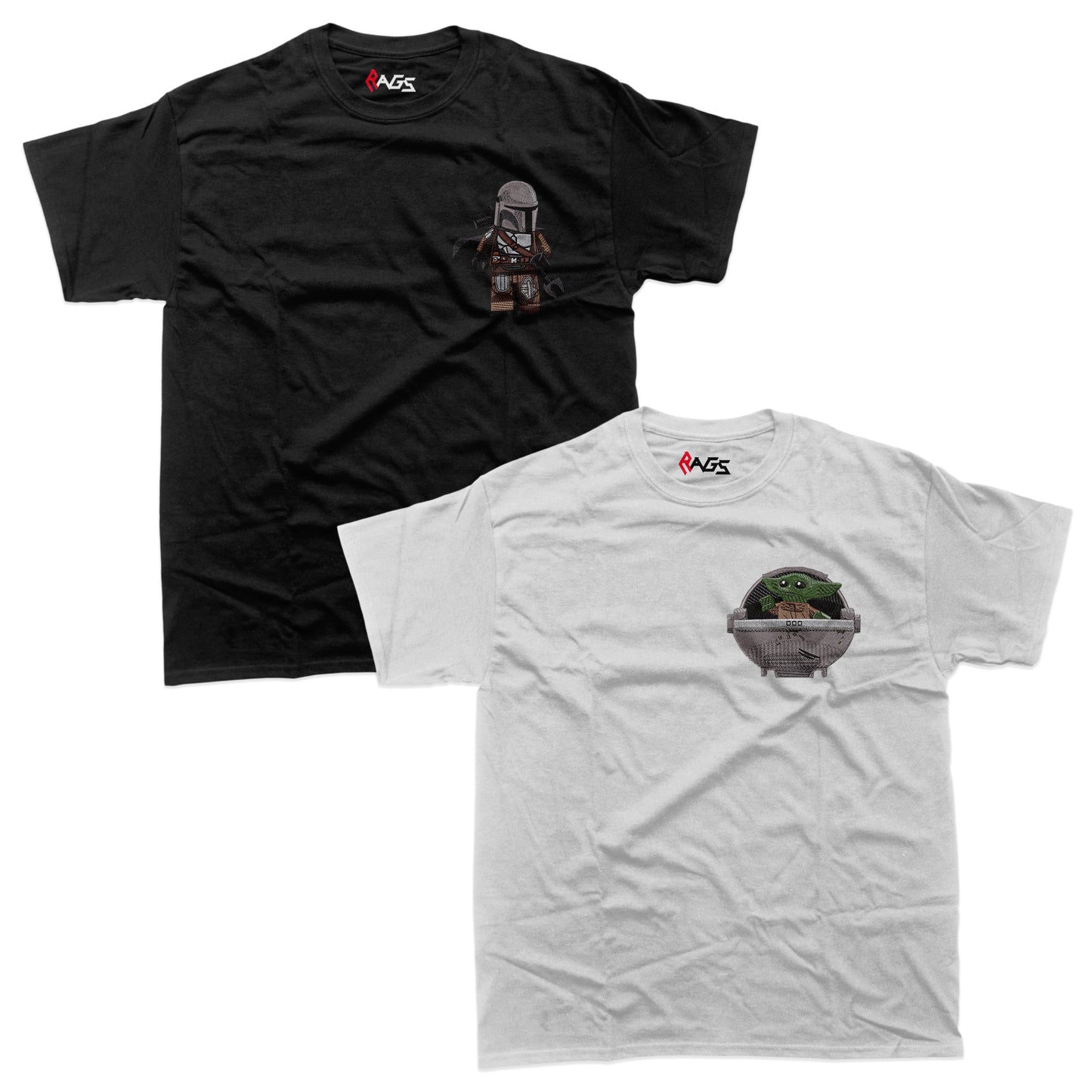 Couples Sets | T-shirts with Embroidered Grogu & Mandalorian