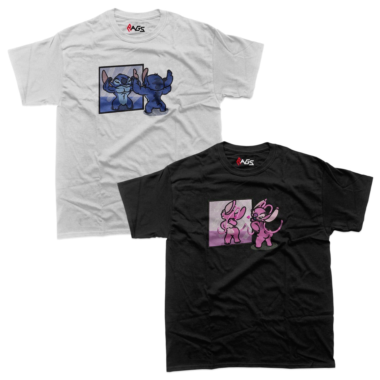 Couples Sets | T-shirts with Embroidered Angel & Stitch