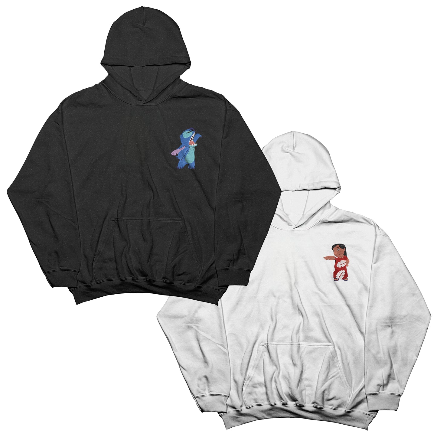 Couples Sets | Hoodies with Embroidered Lilo & Stitch