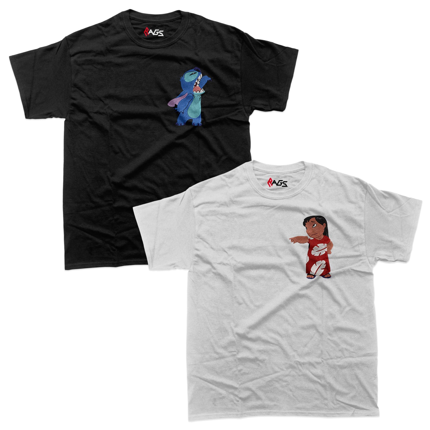 Couples Sets | T-shirts with Embroidered Lilo & Stitch