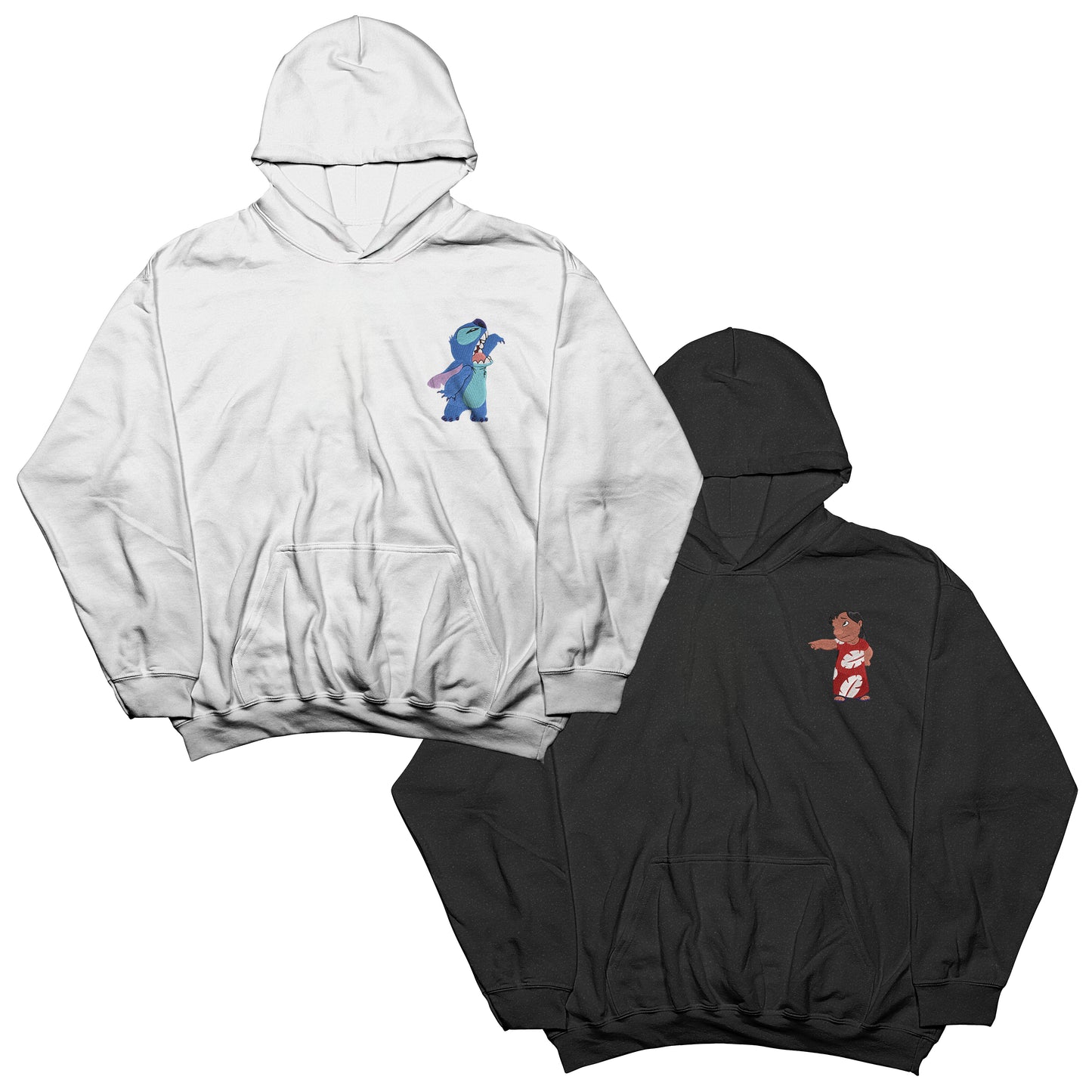 Couples Sets | Hoodies with Embroidered Lilo & Stitch