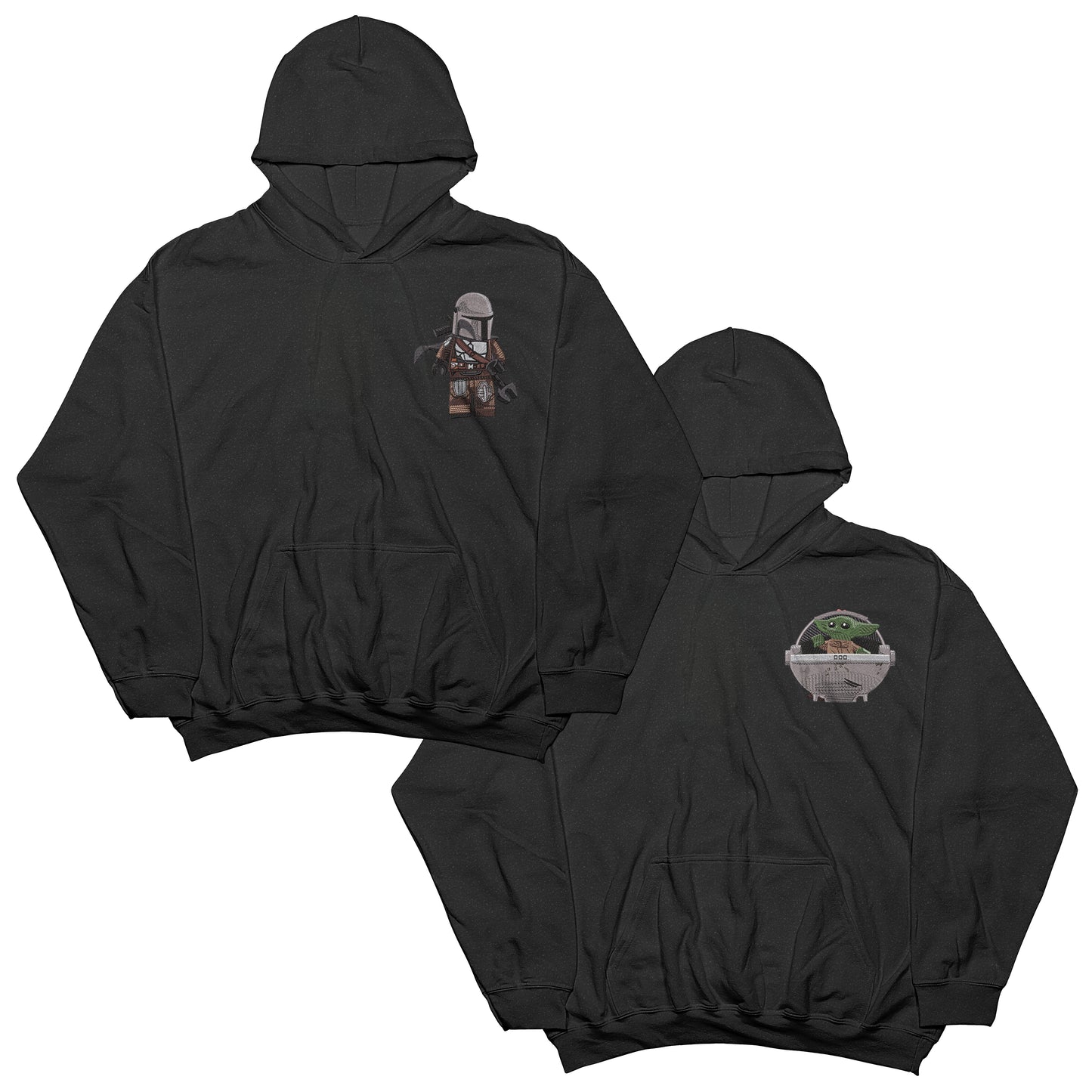 Couples Sets | Hoodies with Embroidered Grogu & Mandalorian