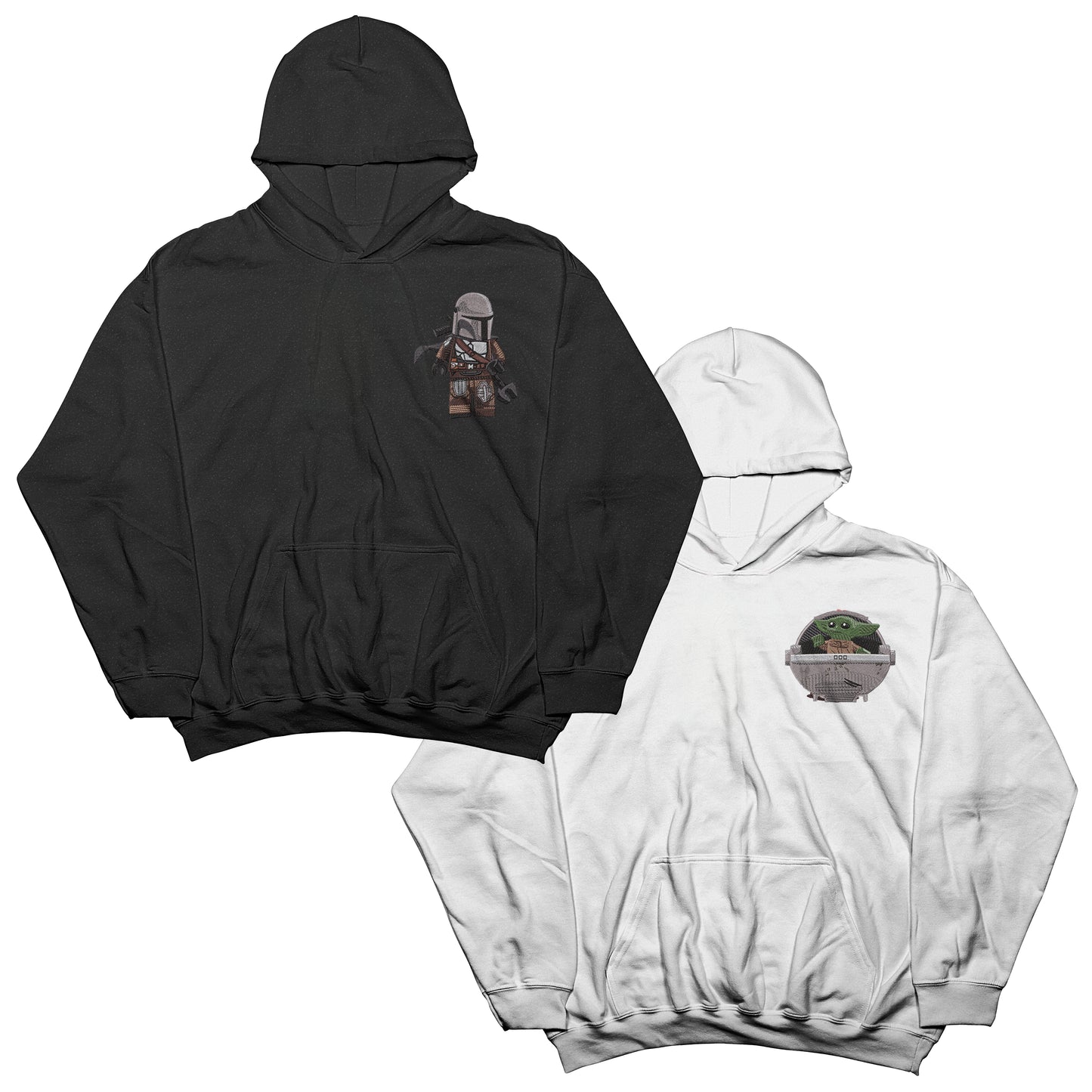 Couples Sets | Hoodies with Embroidered Grogu & Mandalorian