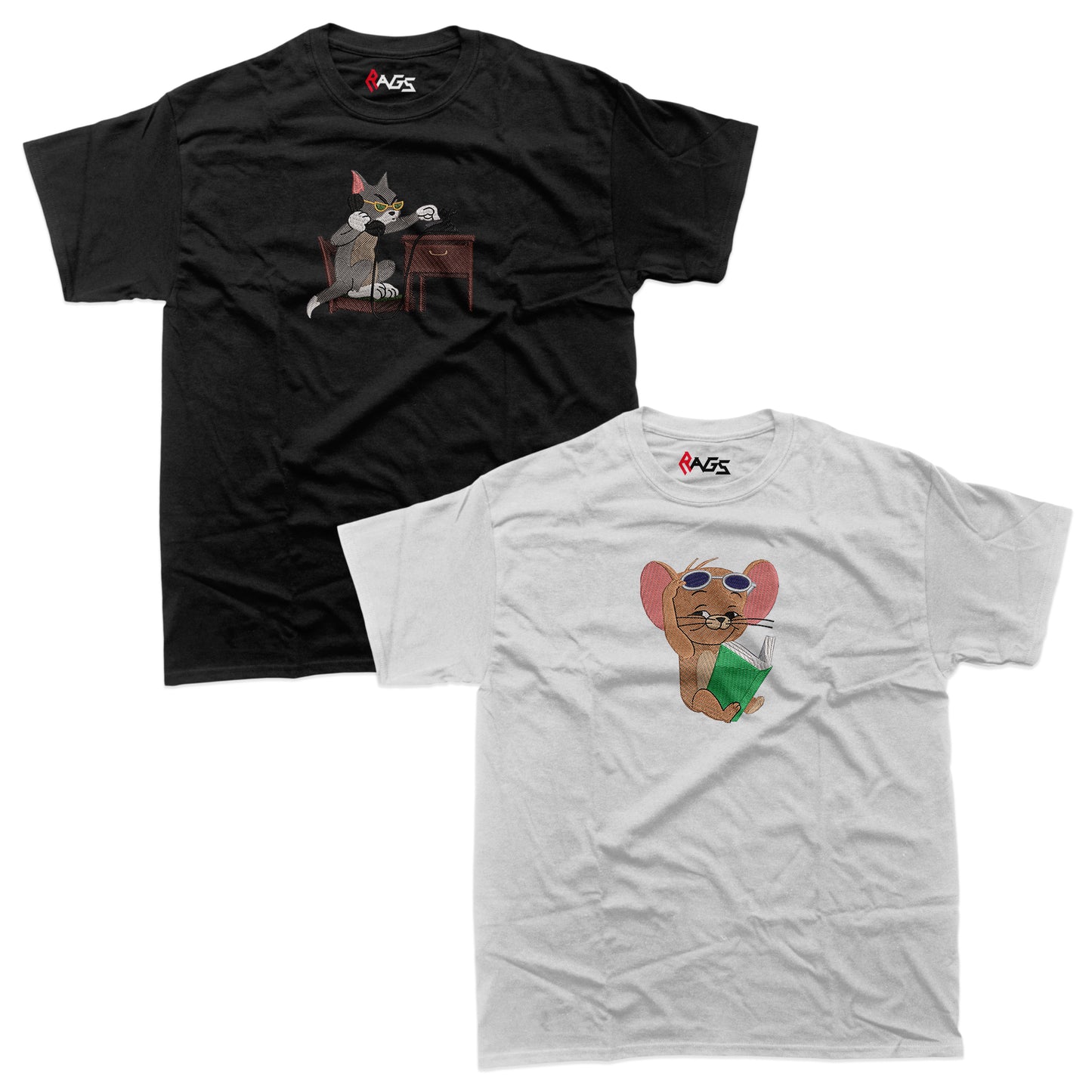 Couples Sets | T-shirts with Embroidered Tom & Jerry