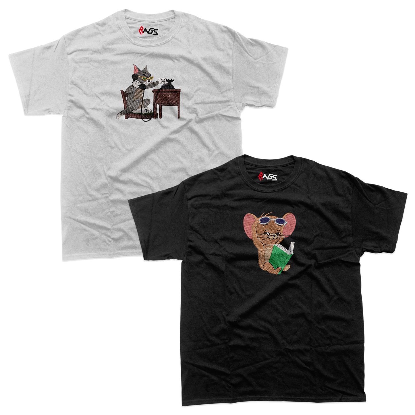 Couples Sets | T-shirts with Embroidered Tom & Jerry