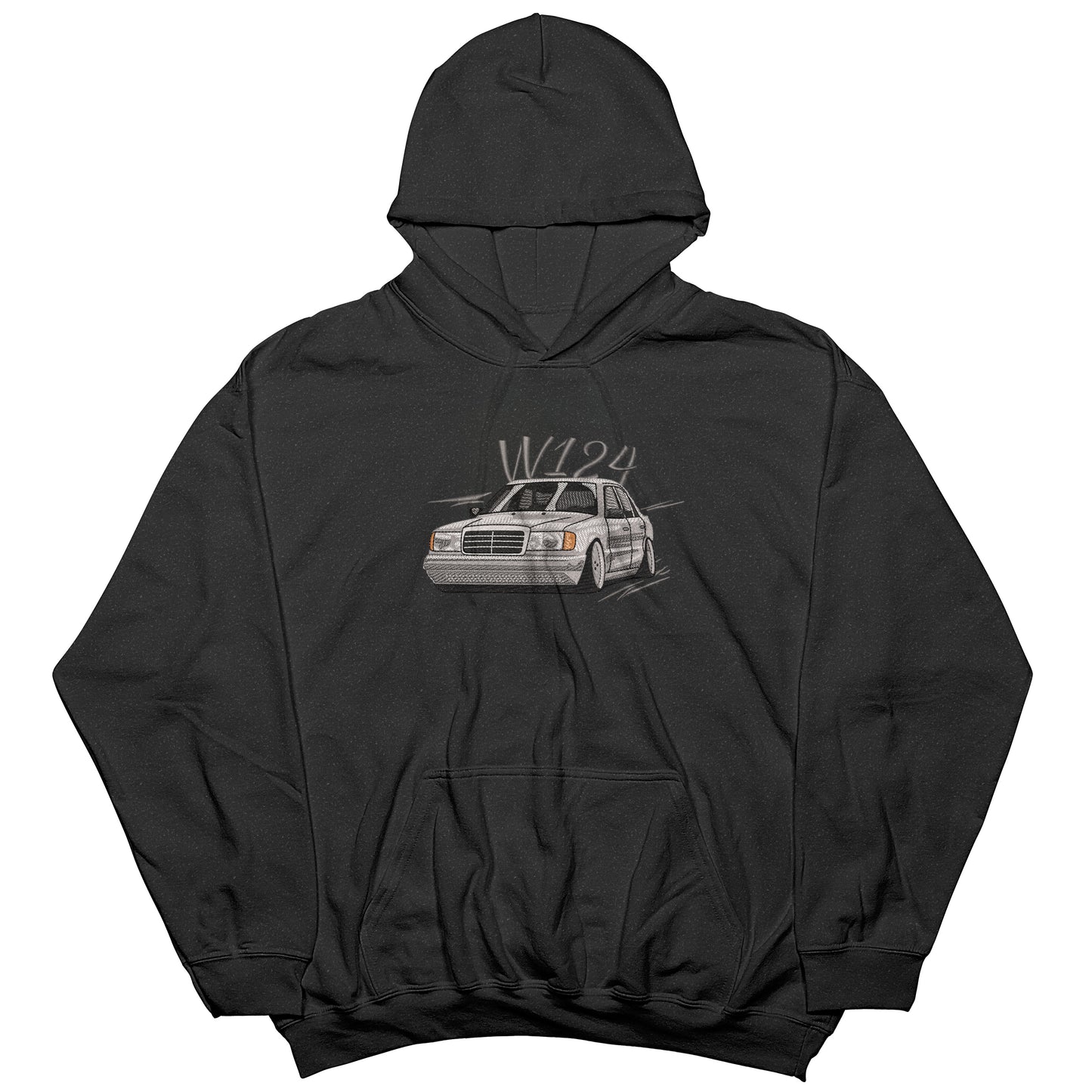 Cars | Mercedes W124 embroidered Hoodie