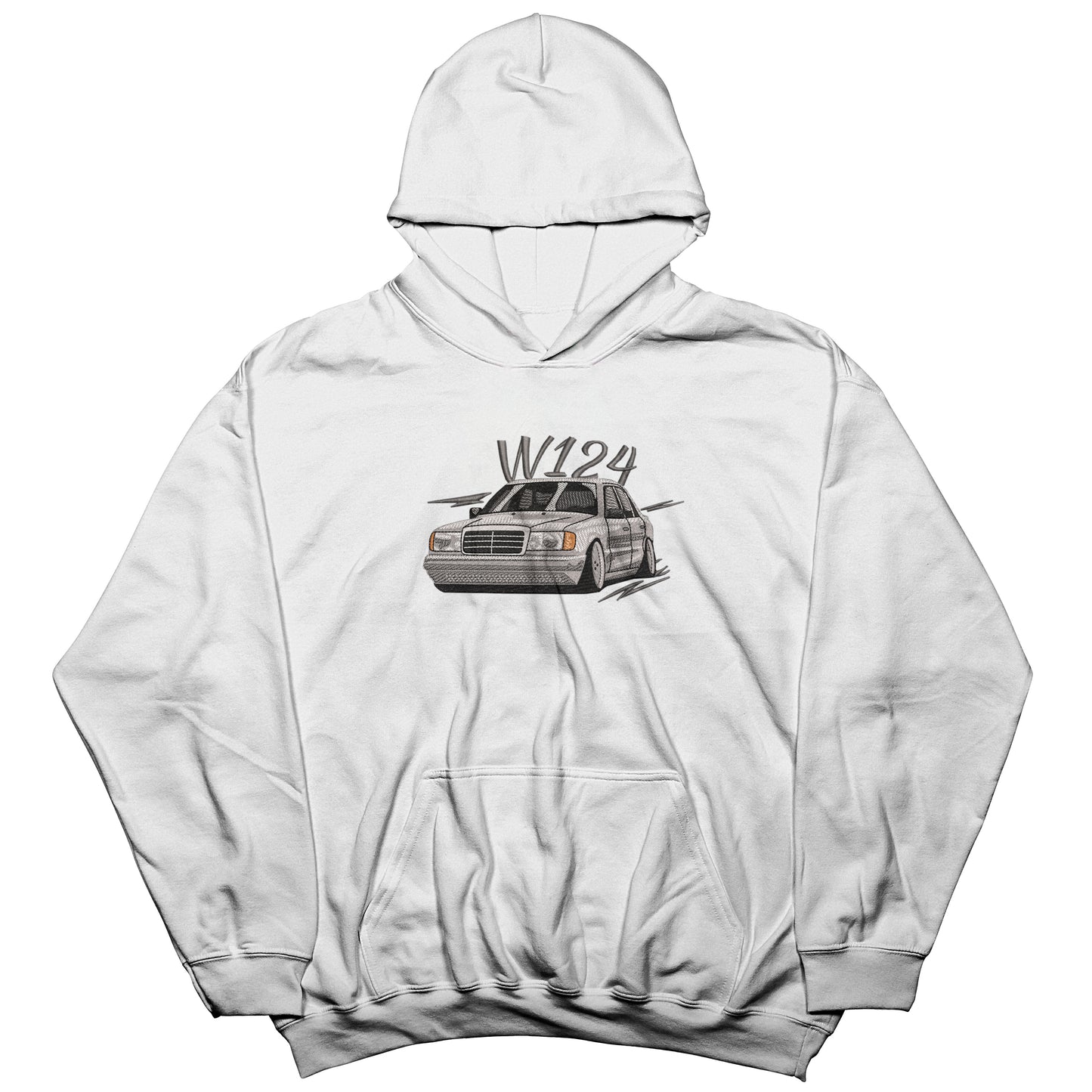 Cars | Mercedes W124 embroidered Hoodie