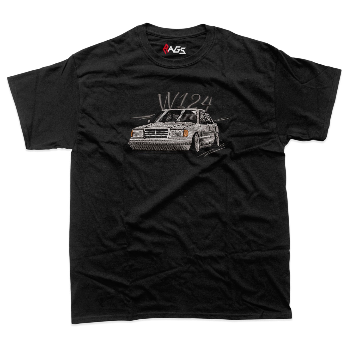 Cars | Mercedes W124 embroidered T-shirt