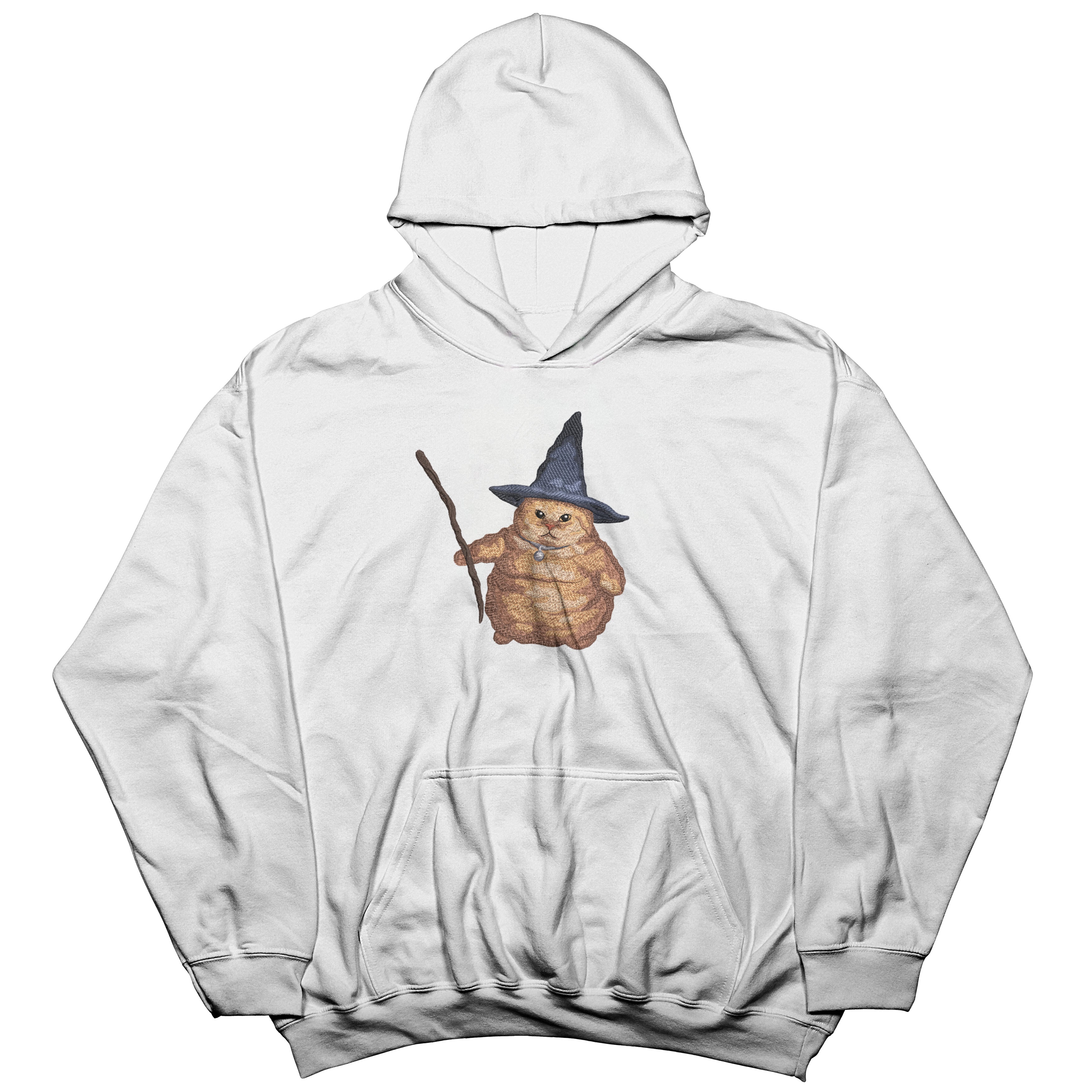 Wizard Cat embroidered Hoodie