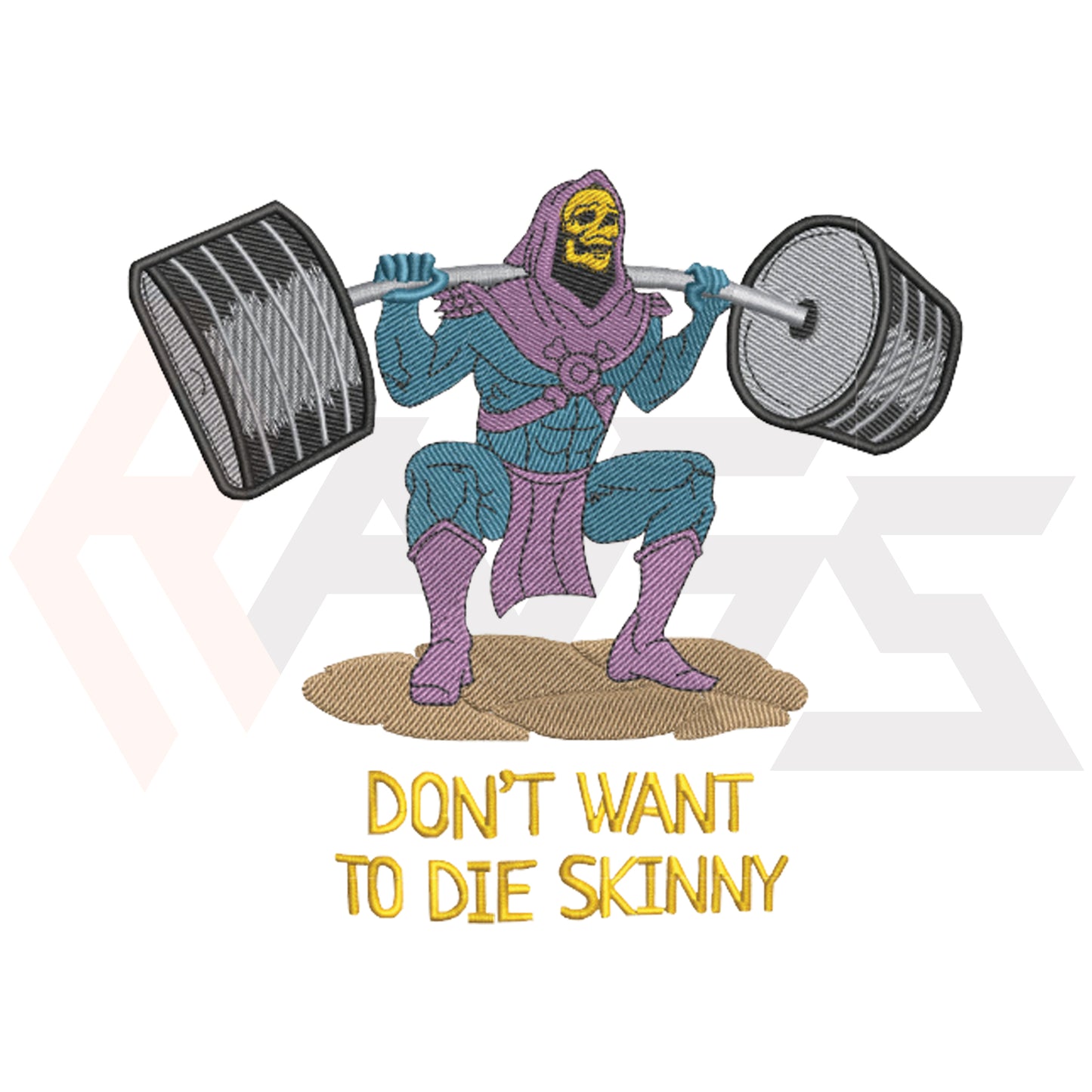 Тениска за брутално клякане "Don't want to die skinny"