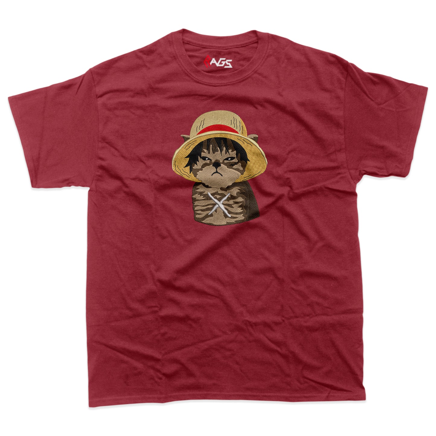 Тениска с бродерия Monkey D. Luffy - One Piece