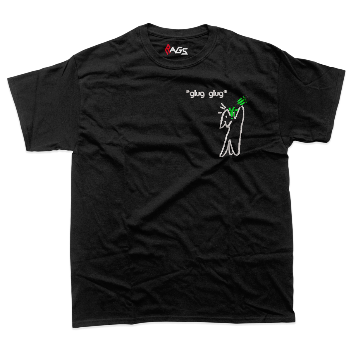Monster Addict Cat embroidered T-shirt