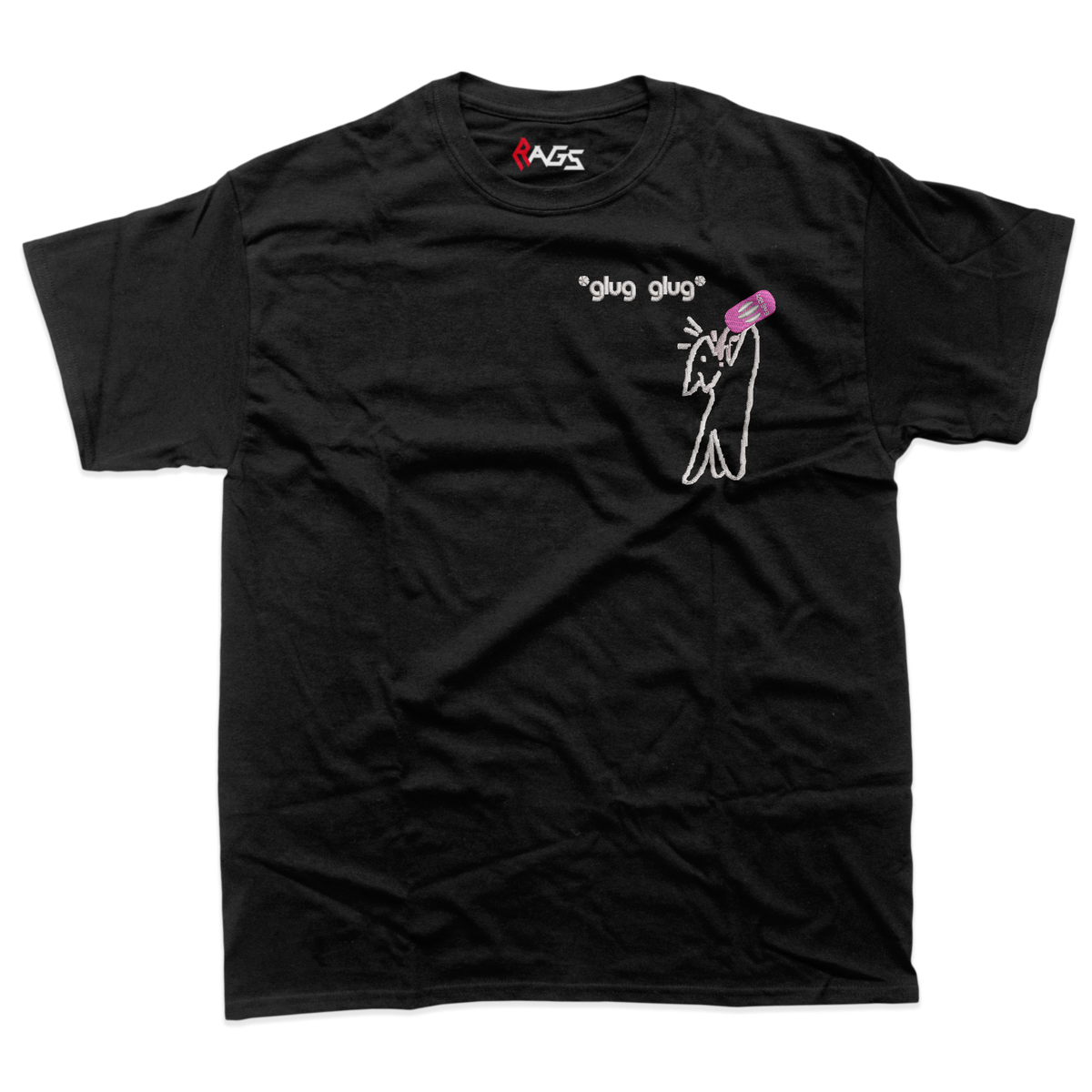 Monster Addict Cat embroidered T-shirt
