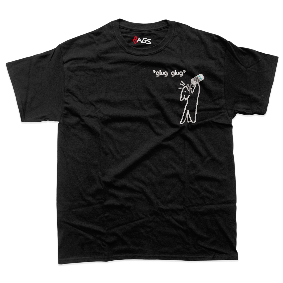Monster Addict Cat embroidered T-shirt