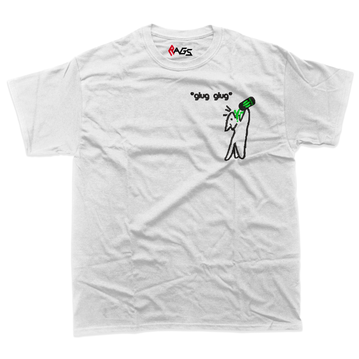 Monster Addict Cat embroidered T-shirt