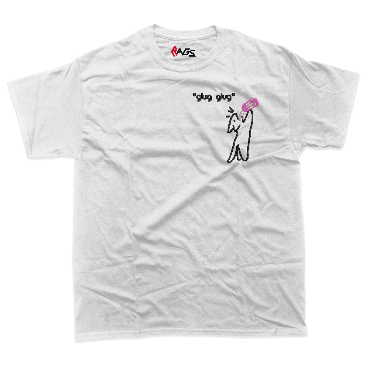 Monster Addict Cat embroidered T-shirt