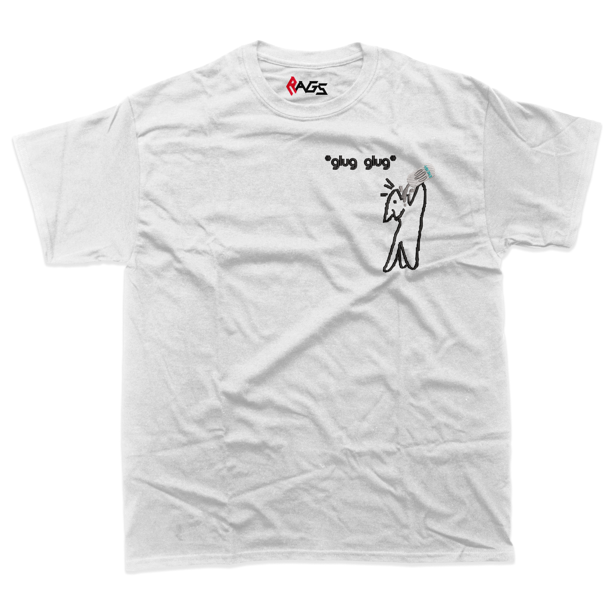 Monster Addict Cat embroidered T-shirt
