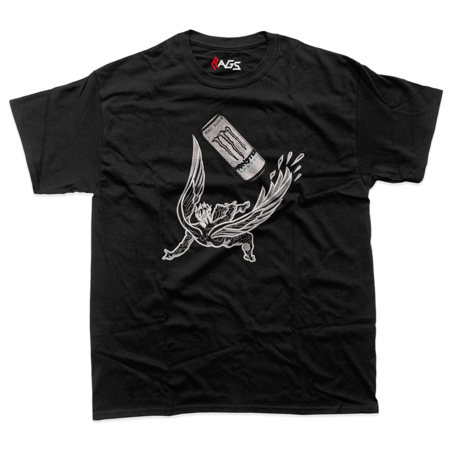 Gym | Icarus Falling by White Monster embroidered T-shirt