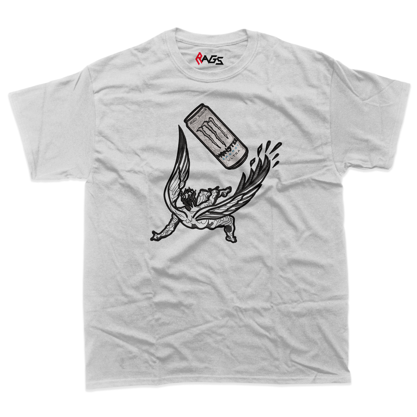 Gym | Icarus Falling by White Monster embroidered T-shirt