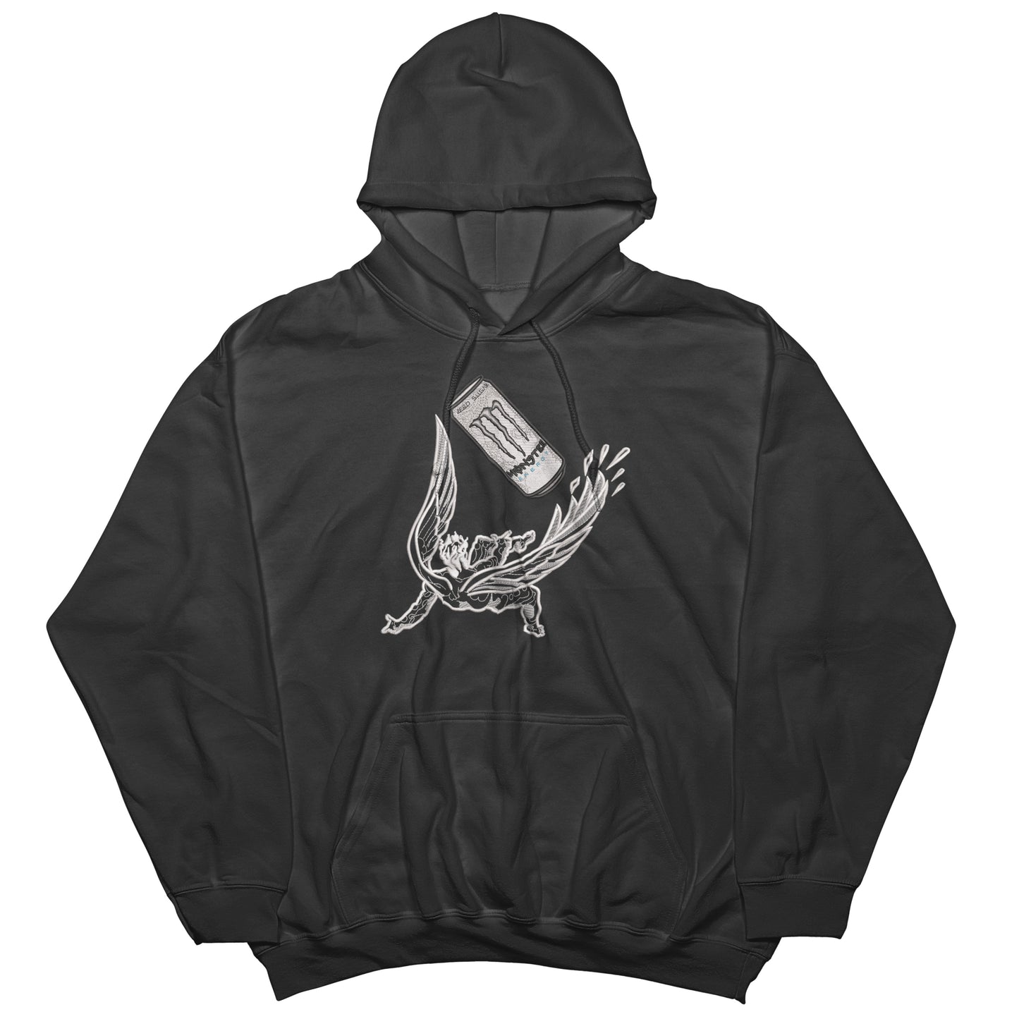 Gym | Icarus Falling by White Monster embroidered Hoodie