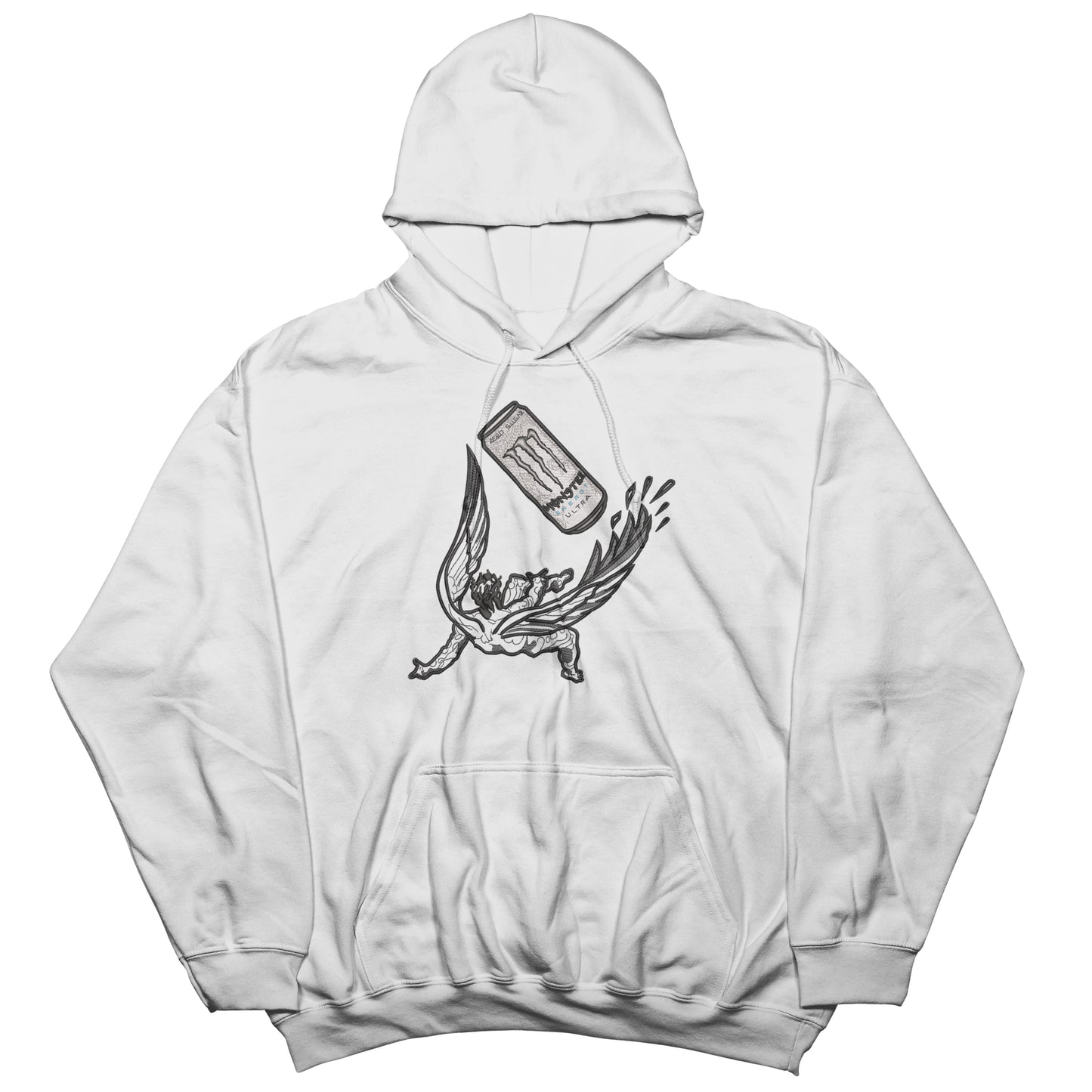 Gym | Icarus Falling by White Monster embroidered Hoodie