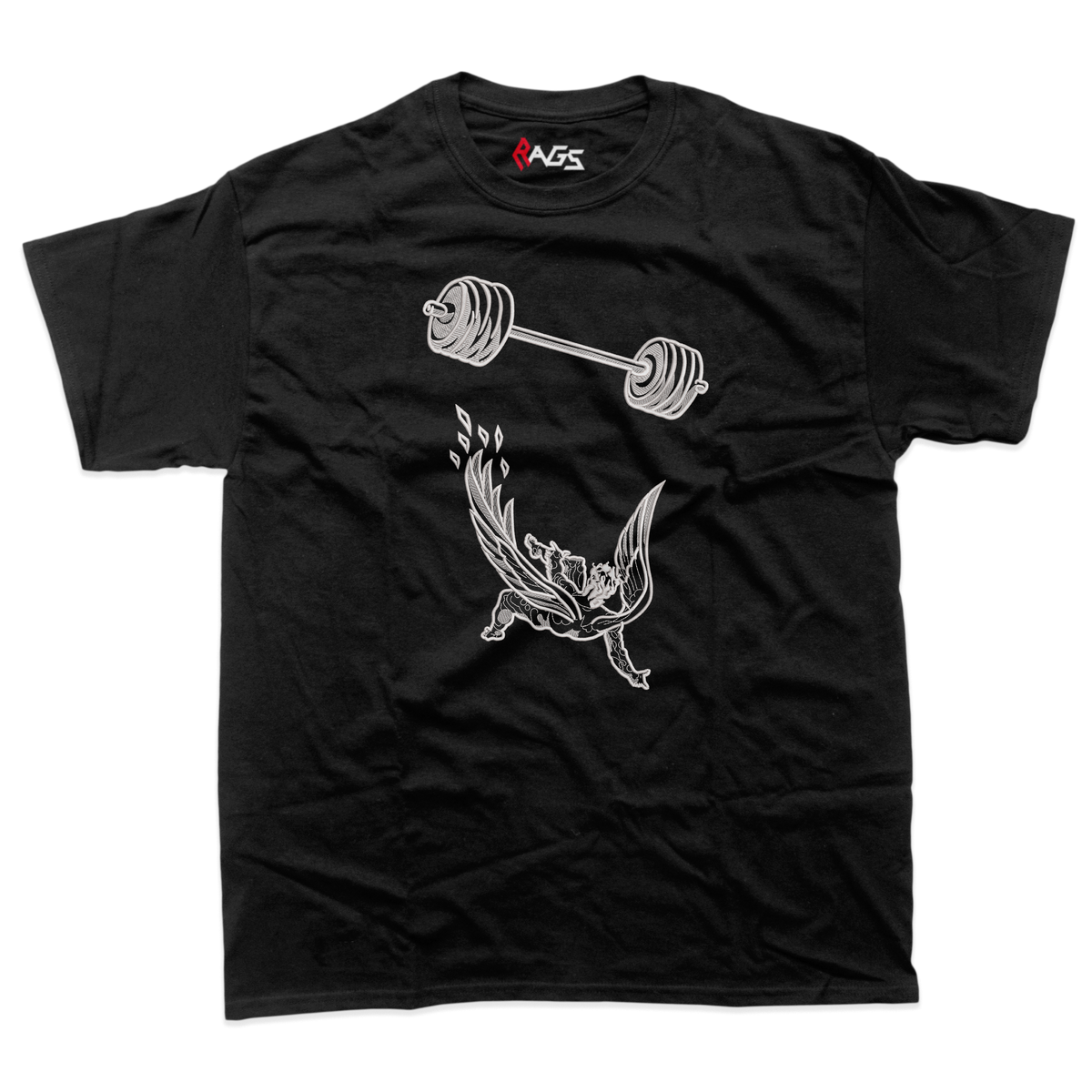 Gym | Icarus Gym Falling embroidered T-shirt