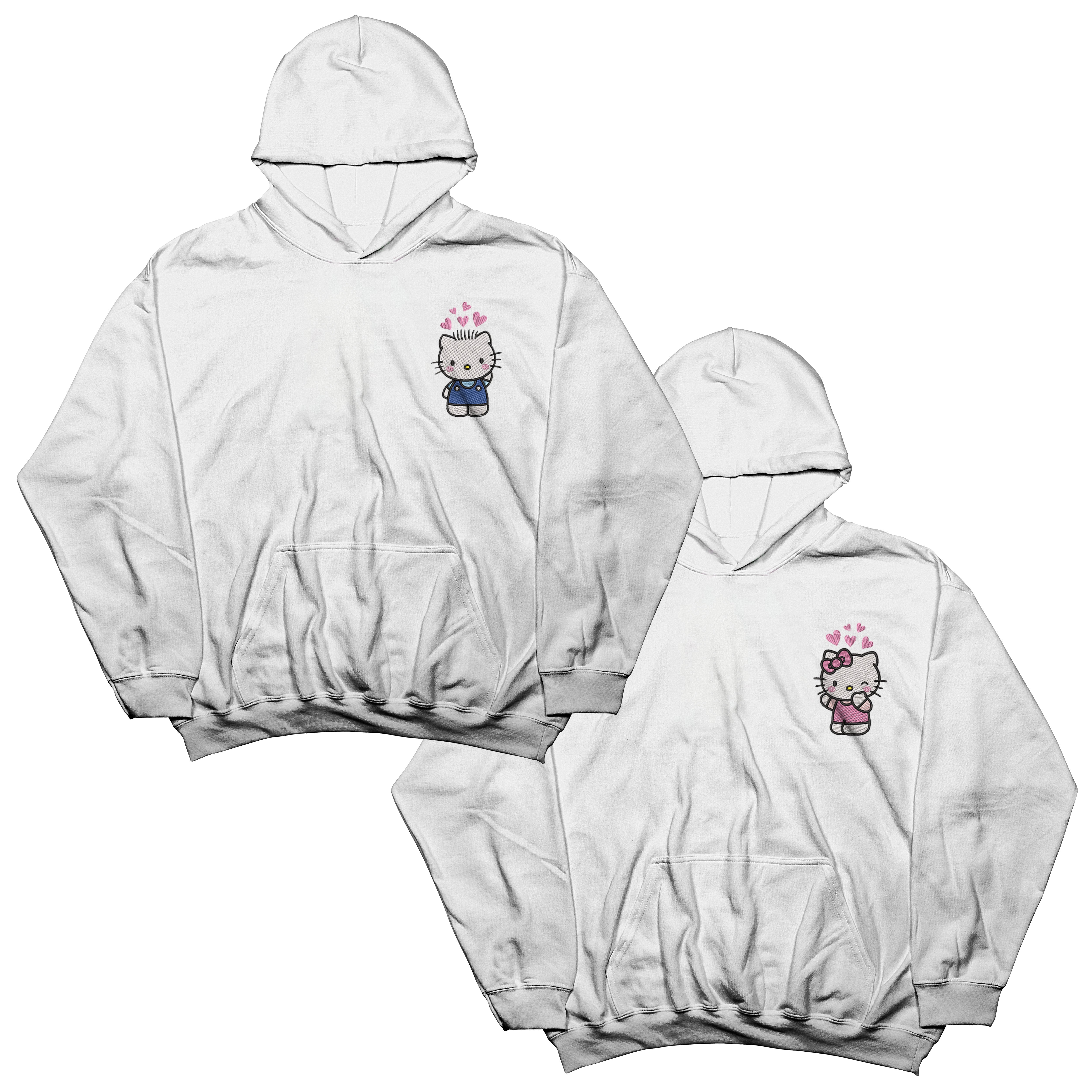 Couples Sets | Hoodies with Embroidered Hello Kitty