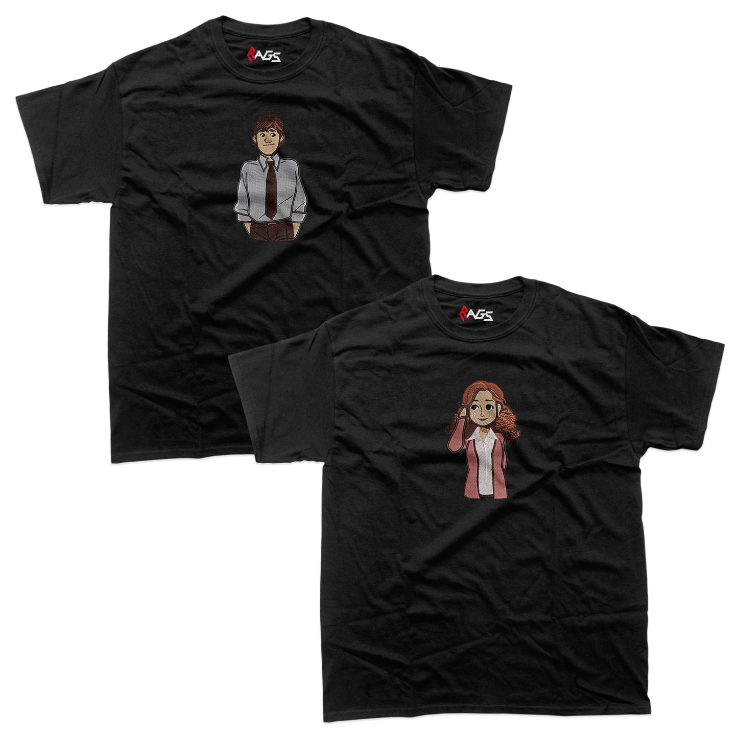 Couples Sets | T-shirts with Embroidered Jim & Pam