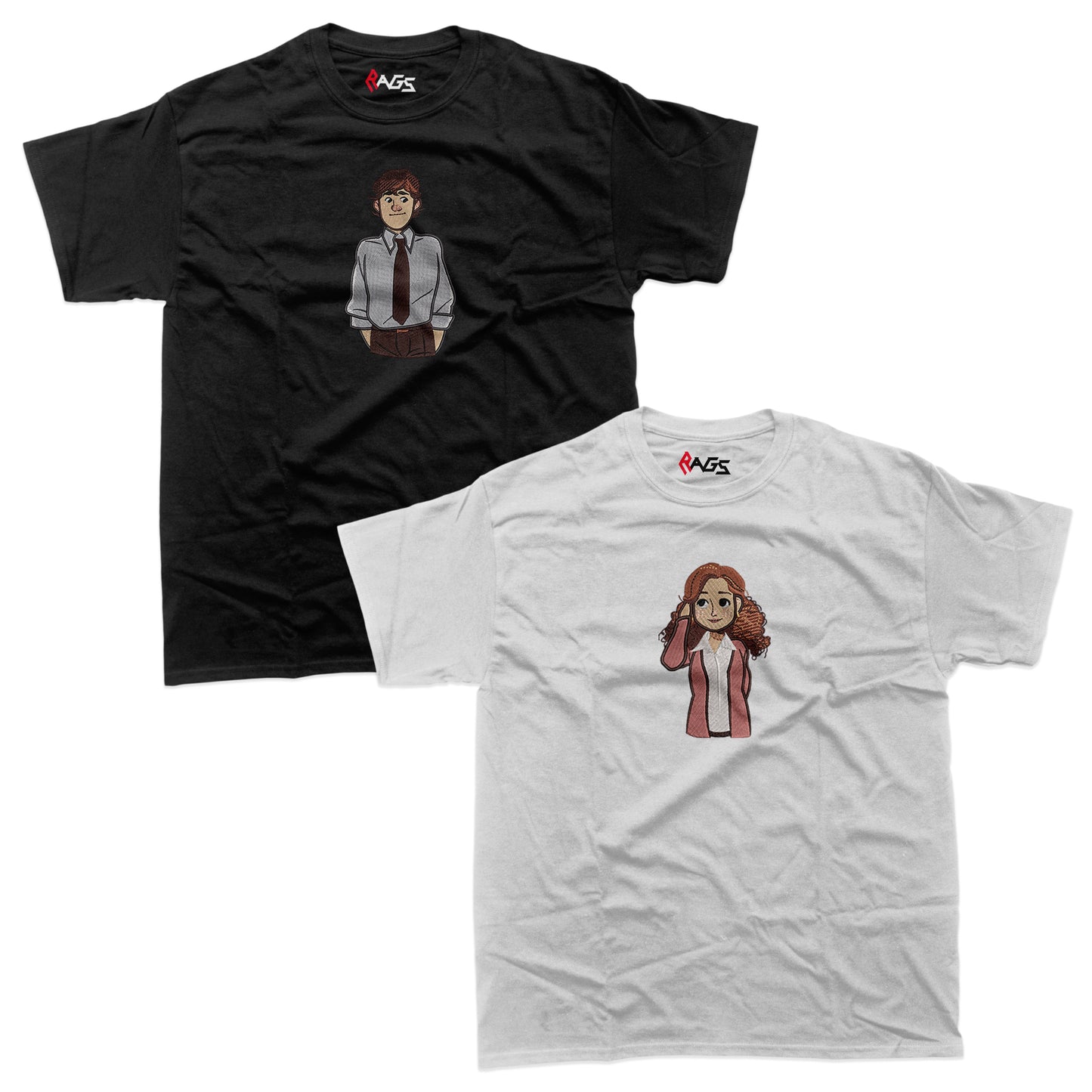 Couples Sets | T-shirts with Embroidered Jim & Pam