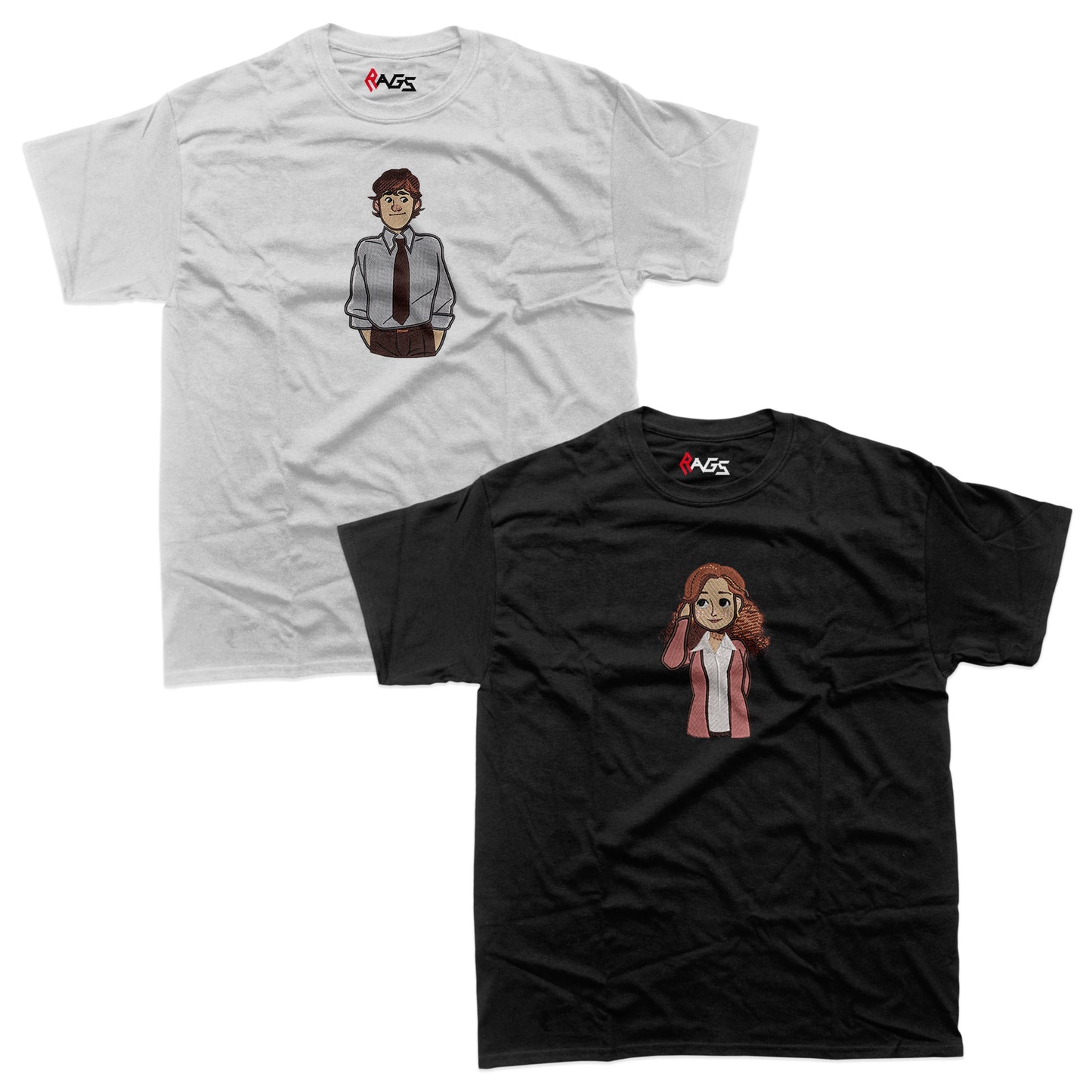 Couples Sets | T-shirts with Embroidered Jim & Pam