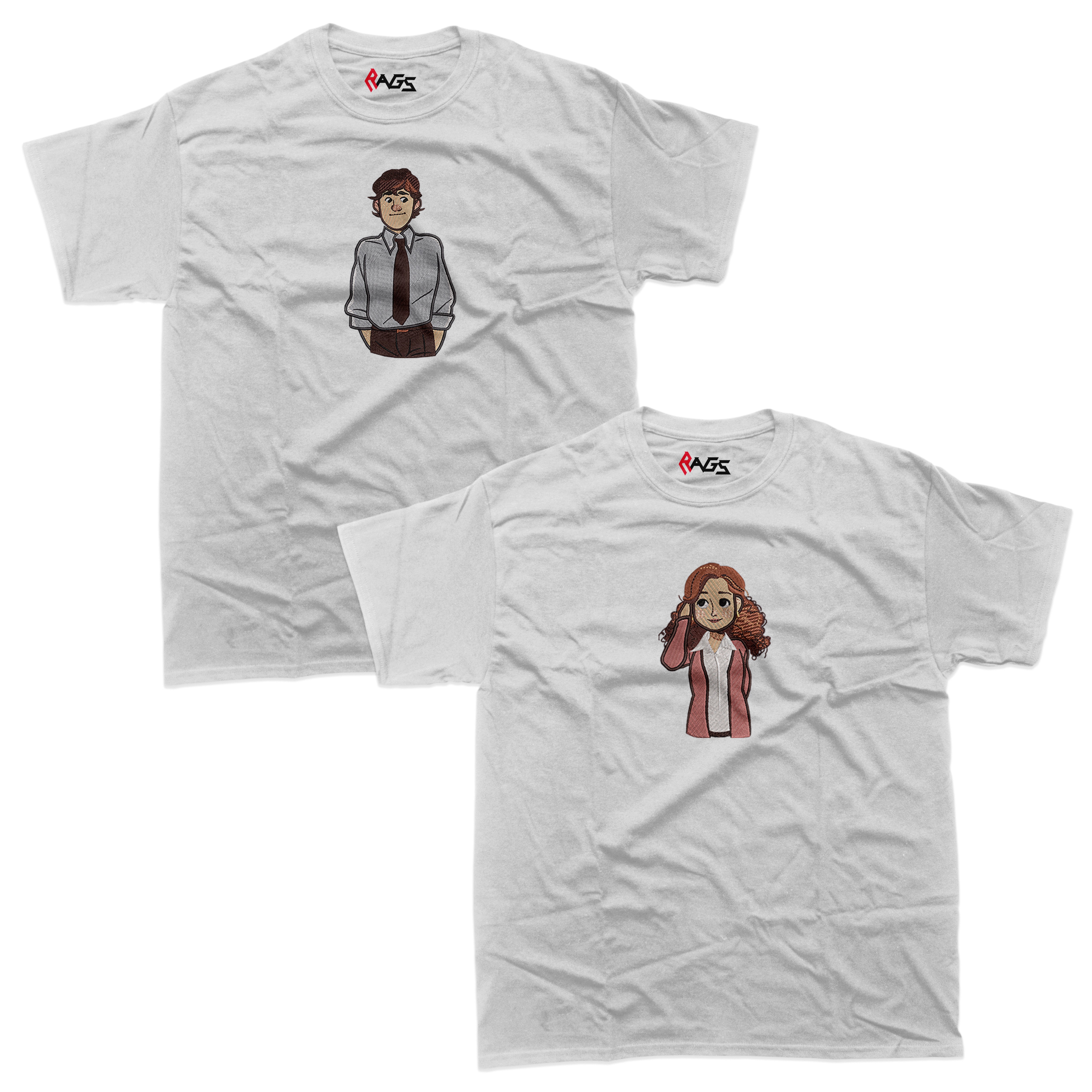 Couples Sets | T-shirts with Embroidered Jim & Pam