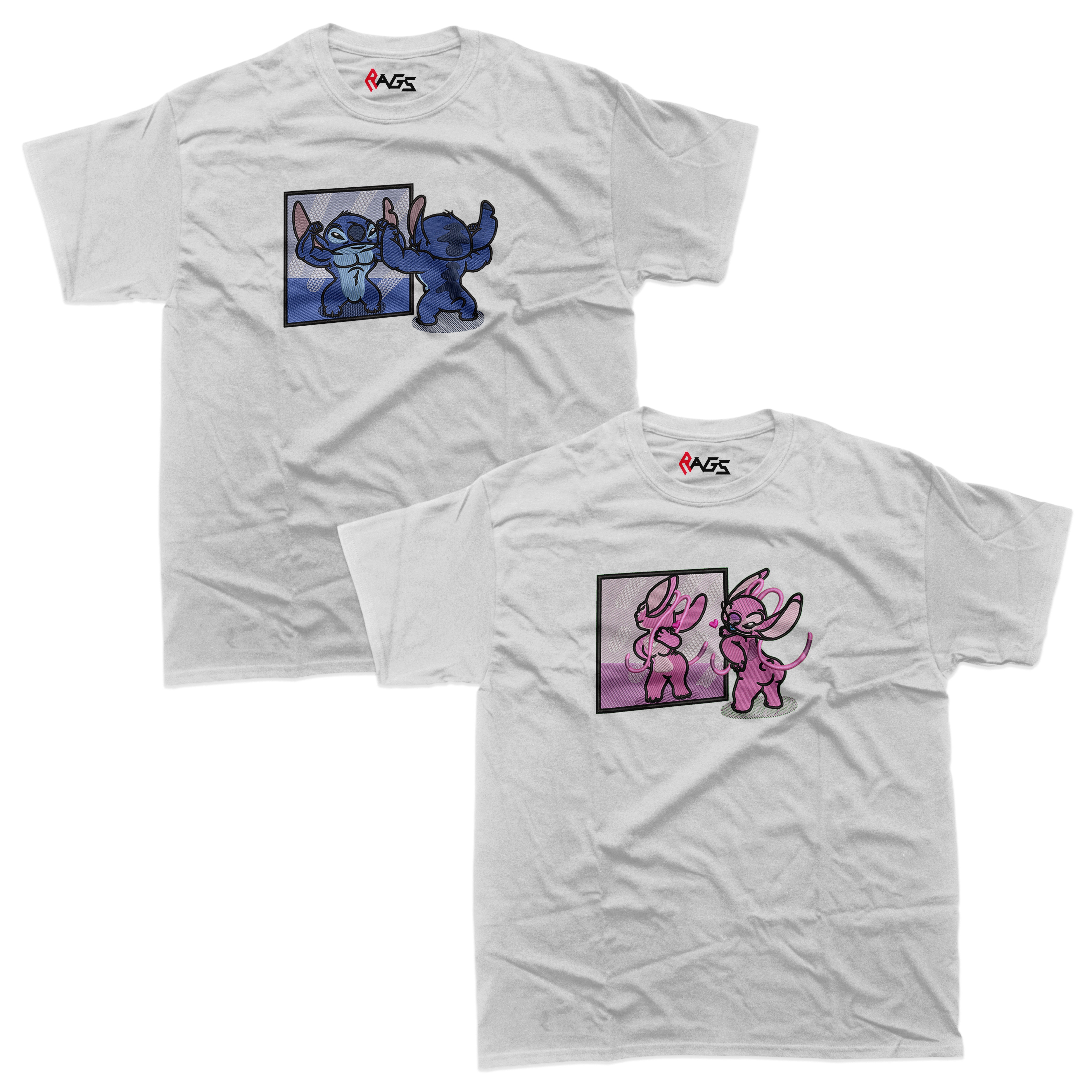 Couples Sets | T-shirts with Embroidered Angel & Stitch