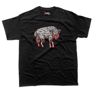 Gym | Wolf in sheep's clothing embroidered T-shirt(OVERSIZED)