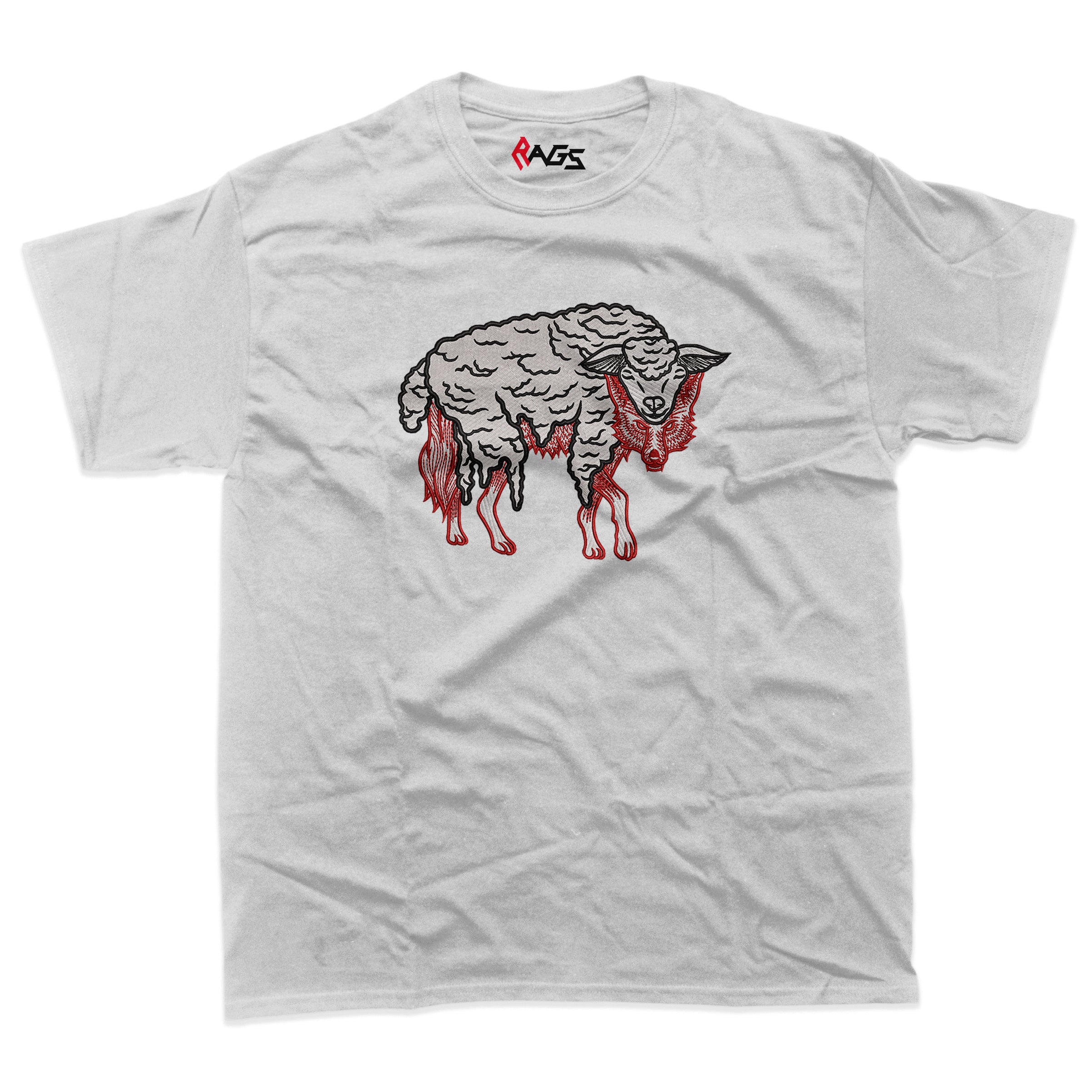 Gym | Wolf in sheep's clothing embroidered T-shirt(OVERSIZED)